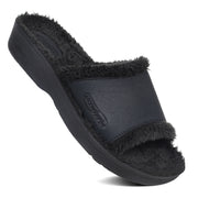 Aerothotic - Aspen Fuzzy Strap Ladies Arch Support Slides