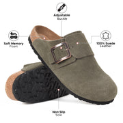 Aerothotic - Atlas Genuine Leather Clogs for Women with Arch Support