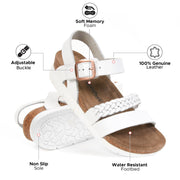 Aerothotic - Quinn Comfortable Braided Leather Platform Sandals with Arch Support