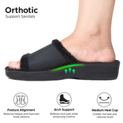 Aerothotic - Aspen Fuzzy Strap Ladies Arch Support Slides