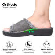 Aerothotic - Aspen Fuzzy Strap Ladies Arch Support Slides