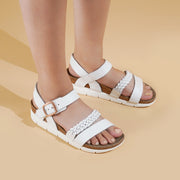 Aerothotic - Quinn Comfortable Braided Leather Platform Sandals with Arch Support